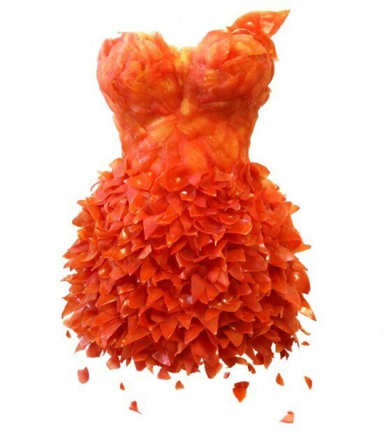 dresses made from food