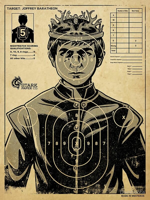 King Joffrey Shooting Target