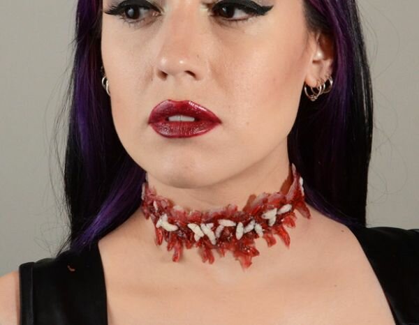 Maggot Infested Throat Necklace