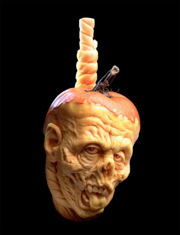 Zombie Pumpkin Carvings