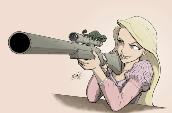 Disney Princesses Illustrated as Assassins