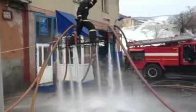 Firemen Make Hovercraft With Hoses [video]